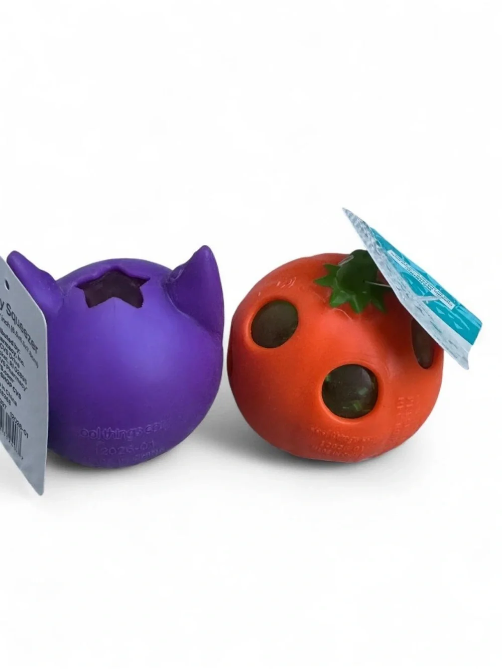 Halloween Stretchy Squeezer Squishy Duo Set - Purple Cat & Orange Pumpkin